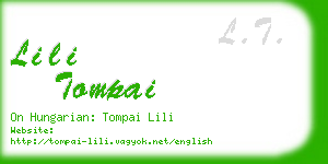 lili tompai business card